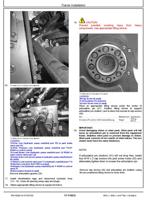 John Deere 640L-II Cable Skidders, 648L-II and 748L-II Grapple Skidders (SN. from C/D690814) Repair Manual (TM14338X19) John Deere 640L-II Cable Skidders, 648L-II and 748L-II Grapple Skidders (SN. from C/D690814) Repair Manual (TM14338X19)