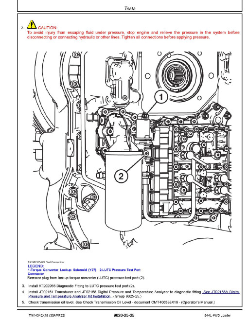John Deere 544L (SN. from F693054) 4WD Loaders Operation and Test Manual (TM14342X19) John Deere 544L (SN. from F693054) 4WD Loaders Operation and Test Manual (TM14342X19)