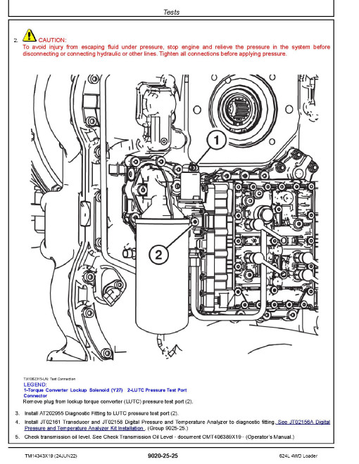 John Deere 624L (SN. from F693054) 4WD Loaders Operation and Test Manual (TM14343X19) John Deere 624L (SN. from F693054) 4WD Loaders Operation and Test Manual (TM14343X19)