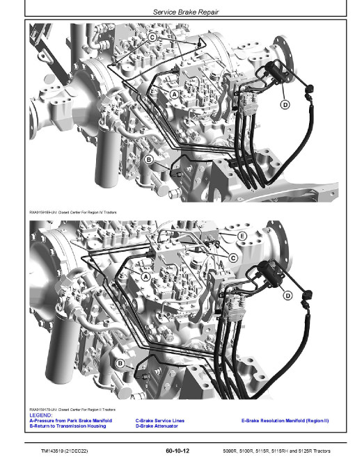 John Deere 5090R, 5100R, 5115R, 5115RH and 5125R FT4/Stage IIIB Tractors Repair Manual (TM143519) John Deere 5090R, 5100R, 5115R, 5115RH and 5125R FT4/Stage IIIB Tractors Repair Manual (TM143519)