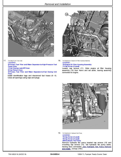 John Deere 1050K PL (SN. from F318802) Pipelayer Ready Crawlers Repair Manual (TM14352X19) John Deere 1050K PL (SN. from F318802) Pipelayer Ready Crawlers Repair Manual (TM14352X19)