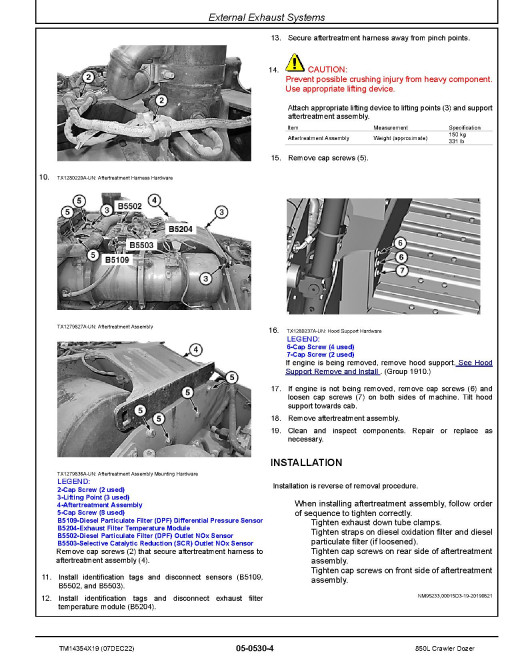 John Deere 850L (SN. from F352989) Crawler Dozers Repair Manual (TM14354X19) John Deere 850L (SN. from F352989) Crawler Dozers Repair Manual (TM14354X19)