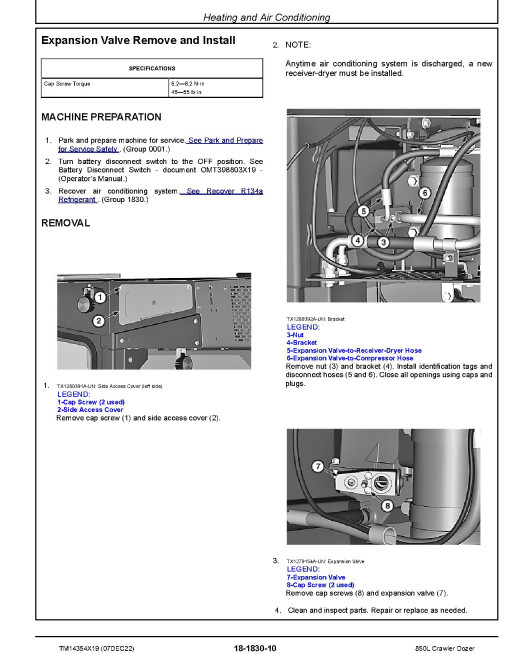 John Deere 850L (SN. from F352989) Crawler Dozers Repair Manual (TM14354X19) John Deere 850L (SN. from F352989) Crawler Dozers Repair Manual (TM14354X19)
