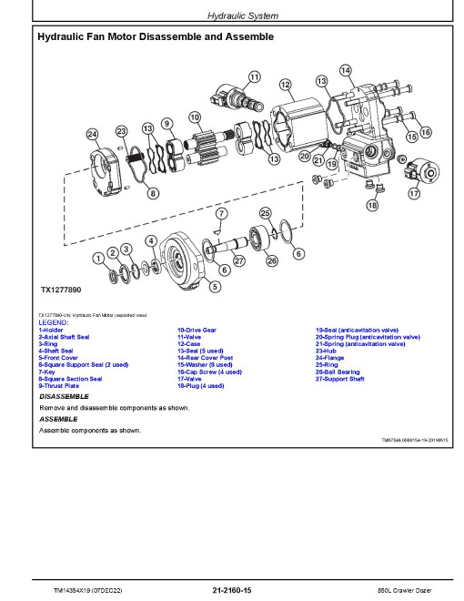 John Deere 850L (SN. from F352989) Crawler Dozers Repair Manual (TM14354X19) John Deere 850L (SN. from F352989) Crawler Dozers Repair Manual (TM14354X19)