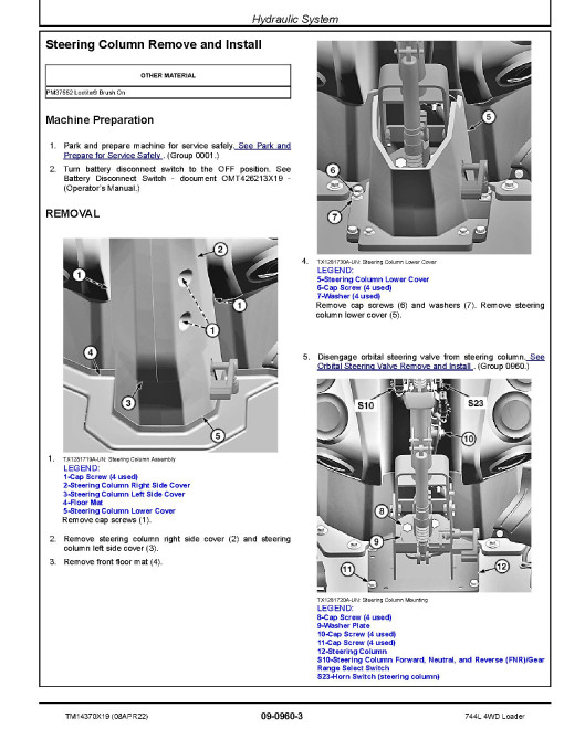 John Deere 744L (SN. from D697296) 4WD Wheel Loaders Repair Manual (TM14370X19) John Deere 744L (SN. from D697296) 4WD Wheel Loaders Repair Manual (TM14370X19)
