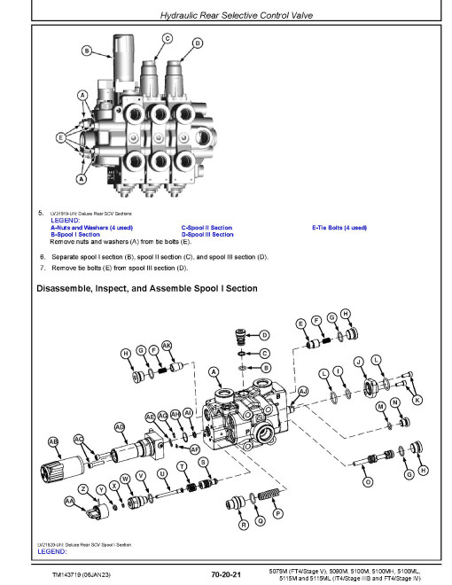John Deere 5075M (FT4/S5) and 5090M, 5100M, 5100MH, 5100ML, 5115M, 5115ML (iT4/S3B, FT4/S4) from MY2018 Tractors Repair Manual (TM143719) John Deere 5075M (FT4/S5) and 5090M, 5100M, 5100MH, 5100ML, 5115M, 5115ML (iT4/S3B, FT4/S4) from MY2018 Tractors Repair Manual (TM143719)