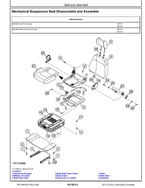 John Deere E210, E210LC and E230LC Crawler Excavators (SN. from C000001, D000001) Repair Manual (TM14397X019) John Deere E210, E210LC and E230LC Crawler Excavators (SN. from C000001, D000001) Repair Manual (TM14397X019)
