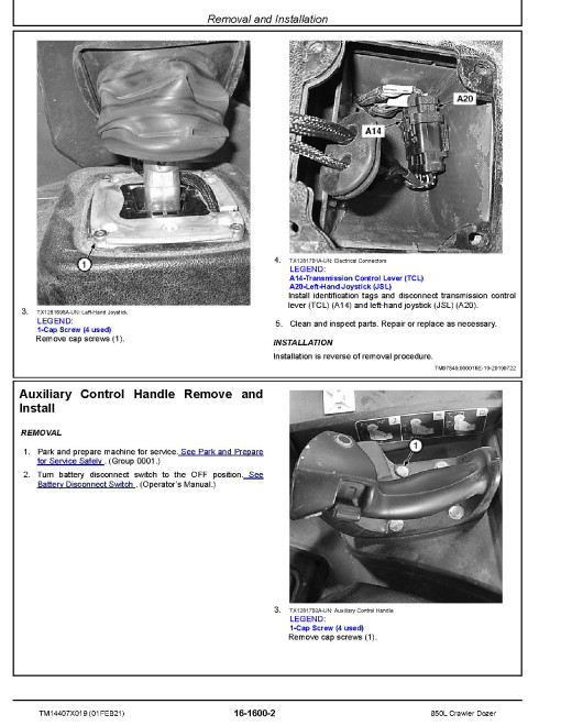 John Deere 850L (SN. from C000001) Crawler Dozers Repair Manual (TM14407X019) John Deere 850L (SN. from C000001) Crawler Dozers Repair Manual (TM14407X019)