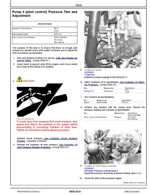John Deere E36ZS (SN. from D016000) Compact Excavators Operation and Test Manual (TM14416X019) John Deere E36ZS (SN. from D016000) Compact Excavators Operation and Test Manual (TM14416X019)