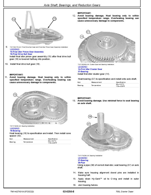 John Deere 700L (SN: F383562-) Crawler Dozers Repair Manual (TM14427X019) John Deere 700L (SN: F383562-) Crawler Dozers Repair Manual (TM14427X019)