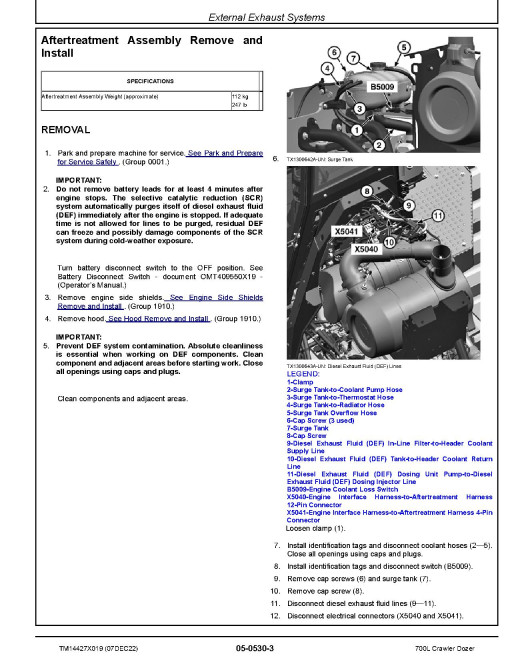 John Deere 700L (SN: F383562-) Crawler Dozers Repair Manual (TM14427X019) John Deere 700L (SN: F383562-) Crawler Dozers Repair Manual (TM14427X019)