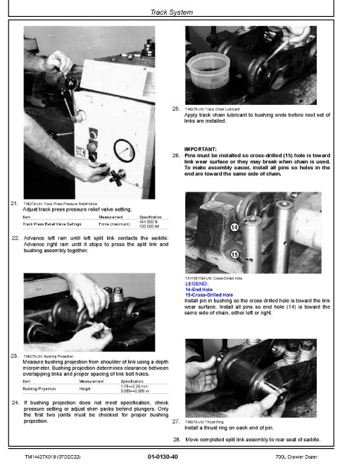 John Deere 700L (SN: F383562-) Crawler Dozers Repair Manual (TM14427X019) John Deere 700L (SN: F383562-) Crawler Dozers Repair Manual (TM14427X019)