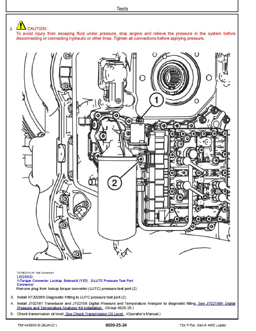 John Deere 724 P-Tier (SN. from D_10283) 4WD Wheel Loaders Operation and Test Manual (TM14436X019) John Deere 724 P-Tier (SN. from D_10283) 4WD Wheel Loaders Operation and Test Manual (TM14436X019)