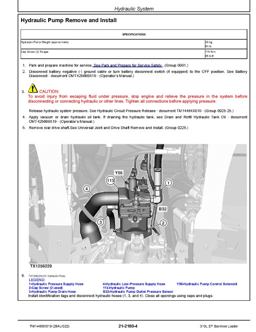 John Deere 310L EP (SN. from G390996) Backhoe Loaders Repair Manual (TM14465X019) John Deere 310L EP (SN. from G390996) Backhoe Loaders Repair Manual (TM14465X019)