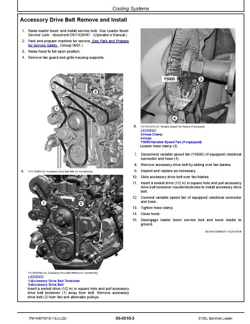 John Deere 310SL (SN. from F390996) Side Shift Backhoe Loaders Repair Manual (TM14467X019) John Deere 310SL (SN. from F390996) Side Shift Backhoe Loaders Repair Manual (TM14467X019)