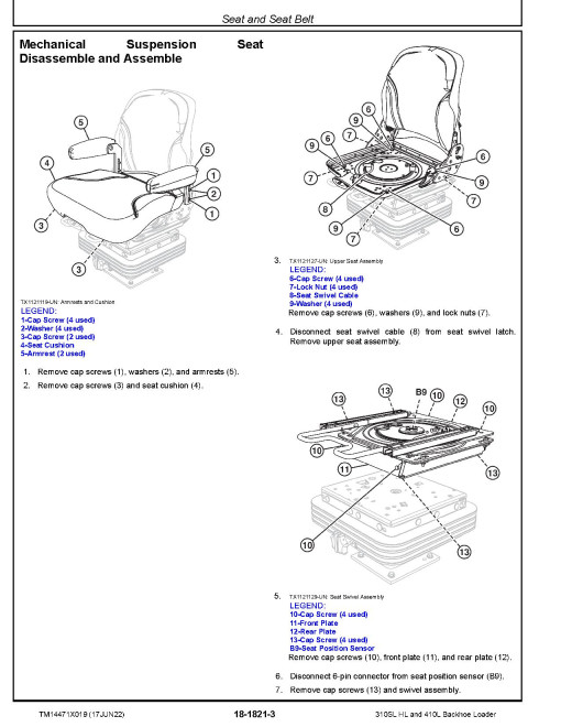John Deere 410L Backhoe Loaders and 310SL HL Side Shift Backhoe Loaders (SN. from F390996) Repair Manual (TM14471X019) John Deere 410L Backhoe Loaders and 310SL HL Side Shift Backhoe Loaders (SN. from F390996) Repair Manual (TM14471X019)