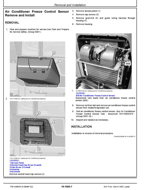 John Deere 544 P-Tier (SN. L_10283-15417) 4WD Wheel Loaders Repair Manual (TM14496X019) John Deere 544 P-Tier (SN. L_10283-15417) 4WD Wheel Loaders Repair Manual (TM14496X019)