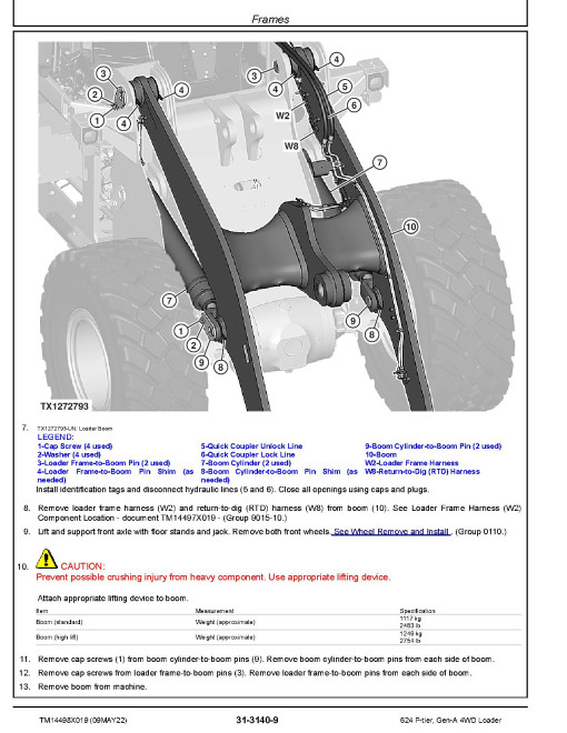 John Deere 624 P-Tier (SN. L_10283-15417) 4WD Wheel Loaders Repair Manual (TM14498X019) John Deere 624 P-Tier (SN. L_10283-15417) 4WD Wheel Loaders Repair Manual (TM14498X019)
