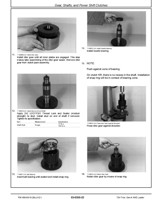 John Deere 724 P-Tier (SN from L10283) 4WD Wheel Loaders Repair Manual (TM14504X019) John Deere 724 P-Tier (SN from L10283) 4WD Wheel Loaders Repair Manual (TM14504X019)