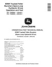 John Deere 859M (Open Loop Hydraulic Drive) Tracked Feller Bunchers Operation and Test Manual (TM14560X019)