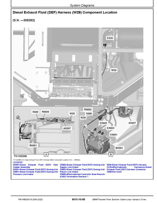 John Deere 859M (Open Loop Hydraulic Drive) Tracked Feller Bunchers Operation and Test Manual (TM14562X019)