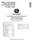 John Deere 859MH (Open Loop Hydraulic Drive) Tracked Harvesters Operation and Test Manual (TM14572X019)