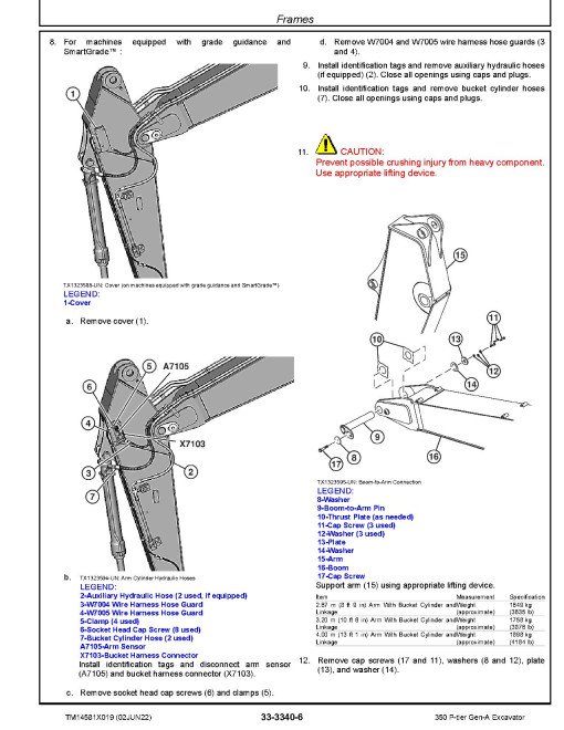 John Deere 350 P-Tier (SN. from F_00001) Crawler Excavators Repair Manual (TM14581X019) John Deere 350 P-Tier (SN. from F_00001) Crawler Excavators Repair Manual (TM14581X019)