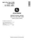 John Deere 544 G-Tier (SN. from DA00001, LA00001) 4WD Wheel Loaders Repair Manual (TM14601X019)
