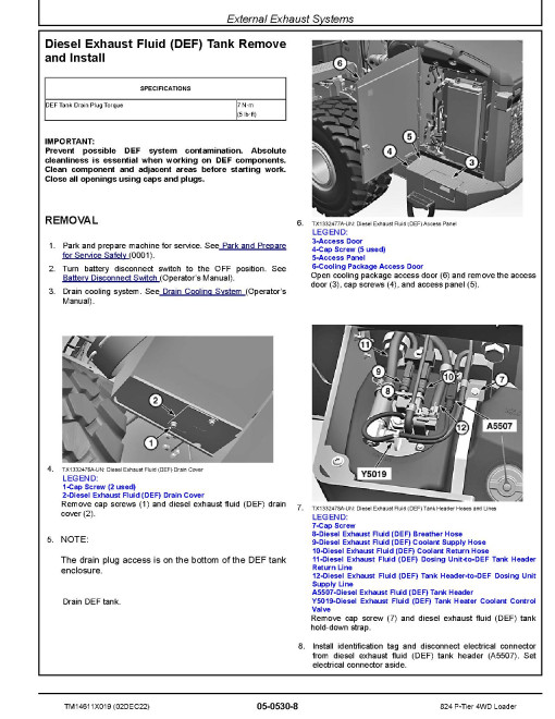 John Deere 824 P-Tier (SN. L_05963-08613) 4WD Wheel Loaders Repair Manual (TM14611X019) John Deere 824 P-Tier (SN. L_05963-08613) 4WD Wheel Loaders Repair Manual (TM14611X019)