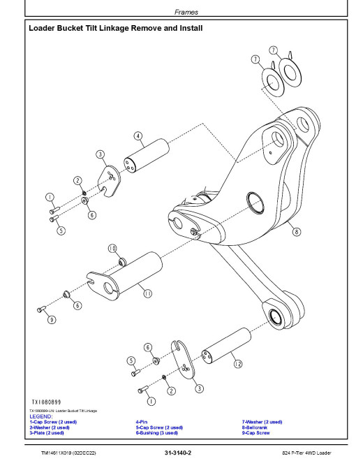 John Deere 824 P-Tier (SN. L_05963-08613) 4WD Wheel Loaders Repair Manual (TM14611X019) John Deere 824 P-Tier (SN. L_05963-08613) 4WD Wheel Loaders Repair Manual (TM14611X019)
