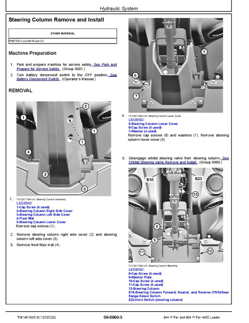 John Deere 844 P-Tier and 904 P-Tier (SN. from L_05963) 4WD Wheel Loaders Repair Manual (TM14615X019) John Deere 844 P-Tier and 904 P-Tier (SN. from L_05963) 4WD Wheel Loaders Repair Manual (TM14615X019)