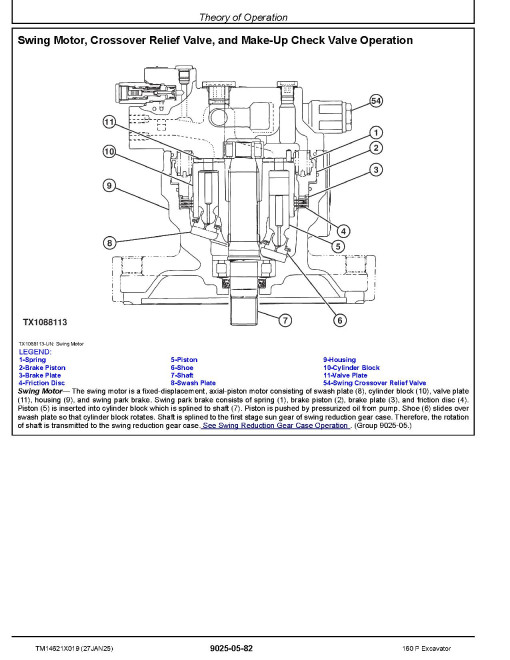 John Deere 160 P Crawler Excavators (PIN: from 1FF160PA_ _F_00001) Operation and Test Manual (TM14621X019)