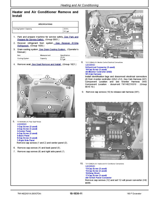 John Deere 160 P Crawler Excavators (PIN: from 1FF160PA_ _F_00001) Repair Technical Manual (TM14622X019)
