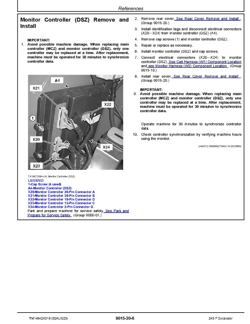 John Deere 245P (SN from F_ 00001) Crawler Excavators Operation and Test Manual (TM14642X019)