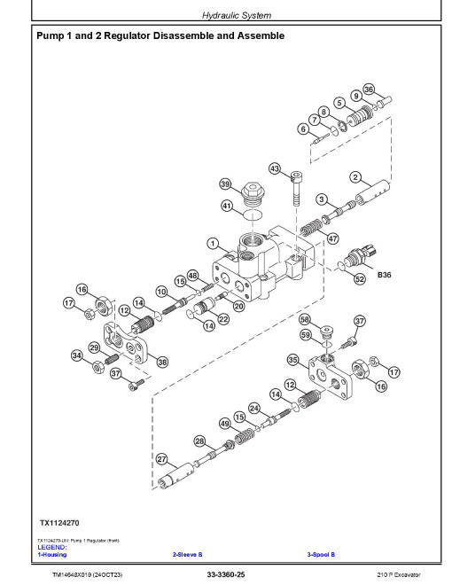 John Deere 210P (SN from F_ 00001) Crawler Excavators Repair Manual (TM14648X019)