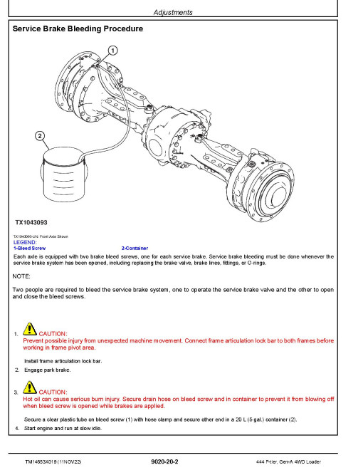 John Deere 444 P-Tier (SN. L_15418-18489) 4WD Wheel Loaders Operation and Test Manual (TM14653X019) John Deere 444 P-Tier (SN. L_15418-18489) 4WD Wheel Loaders Operation and Test Manual (TM14653X019)
