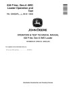 John Deere 624 P-Tier (SN. L_15418-18489) 4WD Wheel Loaders Operation and Test Manual (TM14659X019)