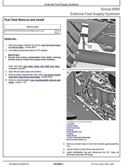 John Deere 724 P-Tier (SN. L_15418-18489) 4WD Wheel Loaders Repair Manual (TM14664X019) John Deere 724 P-Tier (SN. L_15418-18489) 4WD Wheel Loaders Repair Manual (TM14664X019)