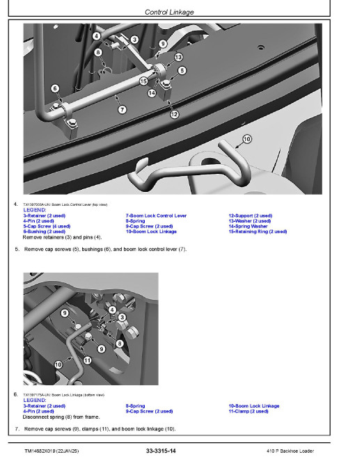 John Deere 410P (SN from FX02265) Backhoe Loaders Repair Manual (TM14682X019)