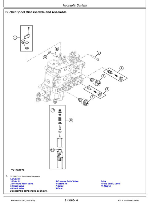 John Deere 410P (SN from CX02265) Backhoe Loaders Repair Manual (TM14684X019)