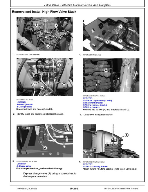 John Deere 9470RT, 9520RT and 9570RT Tracked Tractors (SN. from 917000) Repair Manual (TM146919) John Deere 9470RT, 9520RT and 9570RT Tracked Tractors (SN. from 917000) Repair Manual (TM146919)