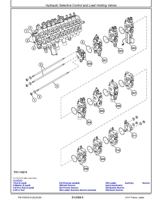John Deere 210P (SN from FX02263) Tractor Loaders Repair Manual (TM14702X019)