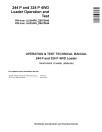 John Deere 244P and 324P (SN. from 72646) 4WD Wheeled Loaders Operation and Test Manual (TM14716X019)