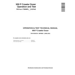 950 P (SN from CX07442) Crawler Dozers Operation and Test Manual (TM14762X019)