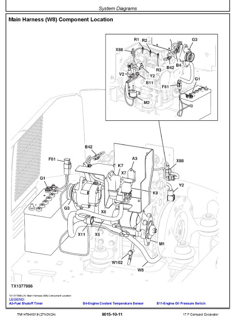 John Deere 17P (SN from K_ 00001) Compact Excavators Operation and Test Manual (TM14764X019)
