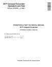 John Deere 30P (SN from K_ 00001) Compact Excavators Operation and Test Manual (TM14766X019)