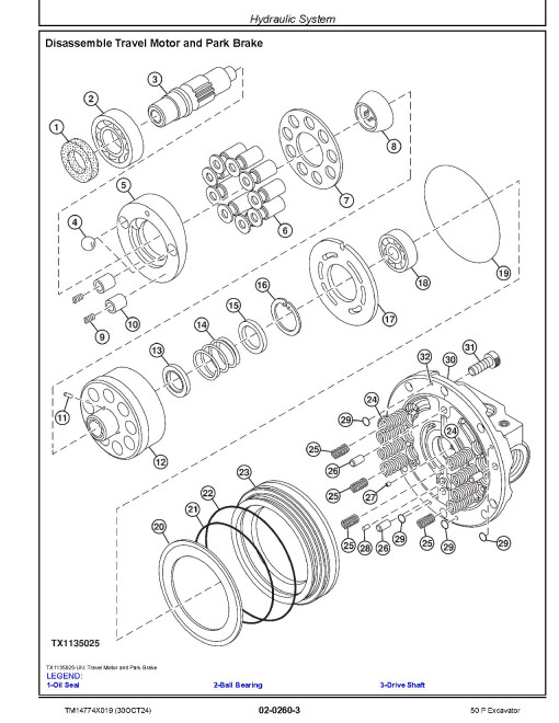 John Deere 50P (SN from H_ 00001) Compact Excavators Repair Manual (TM14774X019)