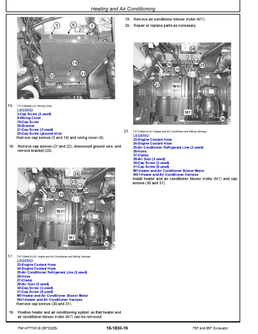 John Deere 75P and 85P (SN from J_ 00001) Crawler Excavators Repair Manual (TM14777X019)