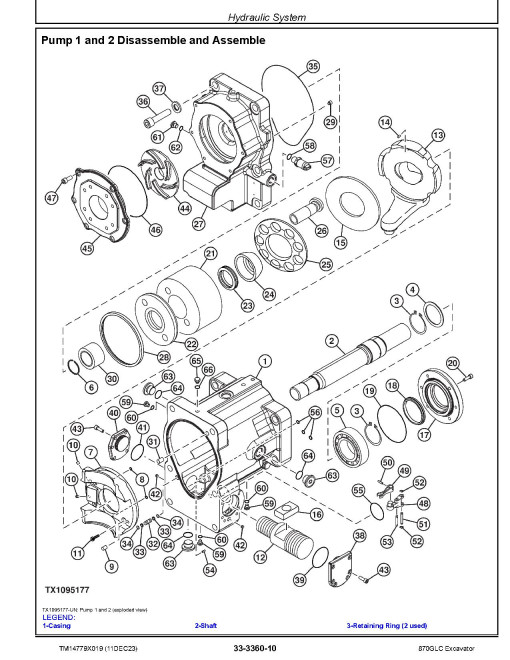 John Deere 870GLC (SN from D000001) Crawler Excavators Repair Manual (TM14779X019)
