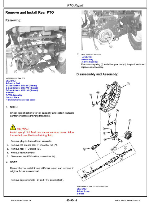 John Deere X940, X948 and X949 Lawn Tractors (SN. from 060001) Technical Manual (TM147919) John Deere X940, X948 and X949 Lawn Tractors (SN. from 060001) Technical Manual (TM147919)